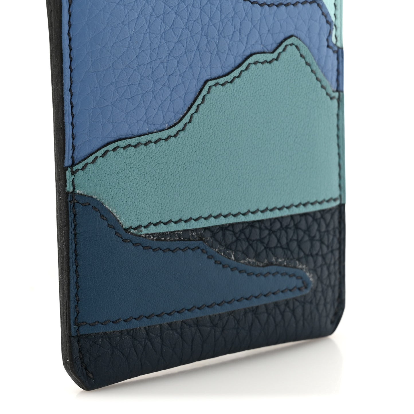 Togo Swift Taurillon Clemence Endless Road Luggage Tag Bleu De Prusse