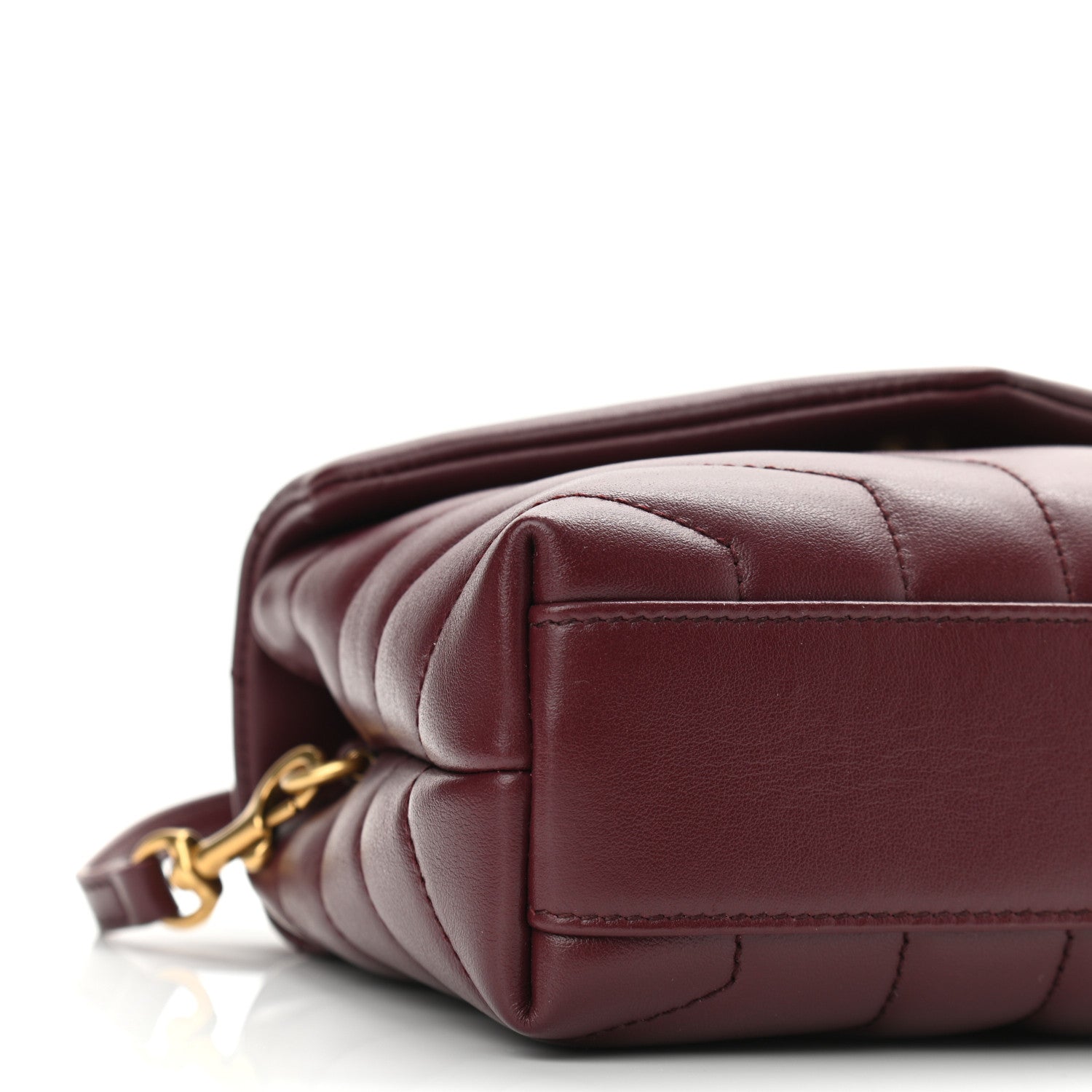 Saint Laurent Calfskin Y Quilted Monogram Toy Loulou Monogram Crossbody Bag Rouge Legion 8 of 10