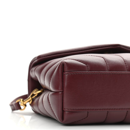Saint Laurent Calfskin Y Quilted Monogram Toy Loulou Monogram Crossbody Bag Rouge Legion 8 of 10