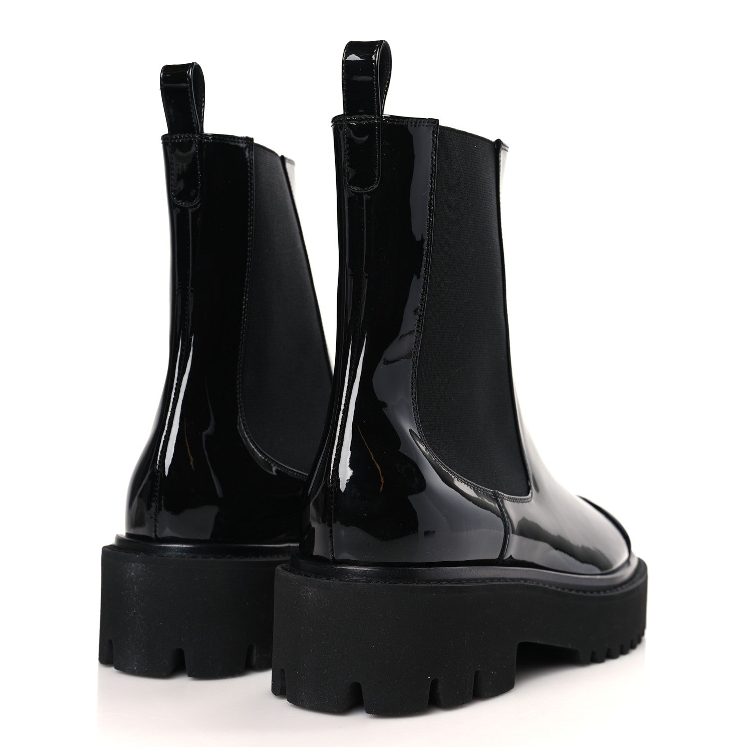 Chanel Patent Cap Toe Short Boots 38 Black 4 of 9