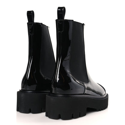 Chanel Patent Cap Toe Short Boots 38 Black 4 of 9