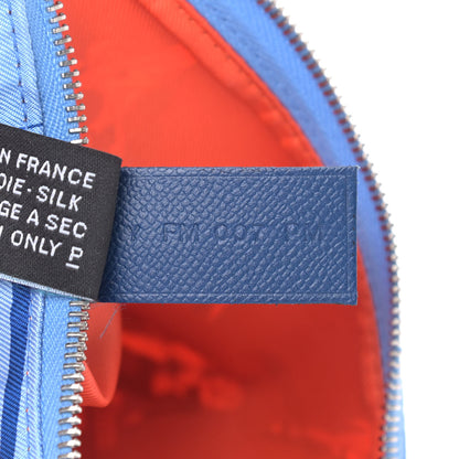 Hermes Silk Ex-Libris Les Parisiennes Silky Pocket Cosmetic Case Deep Bleu Bleuet 7 of 7