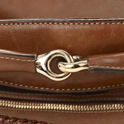 Gucci Calfskin Large Horsebit Chain Hobo Brown 12 of 13