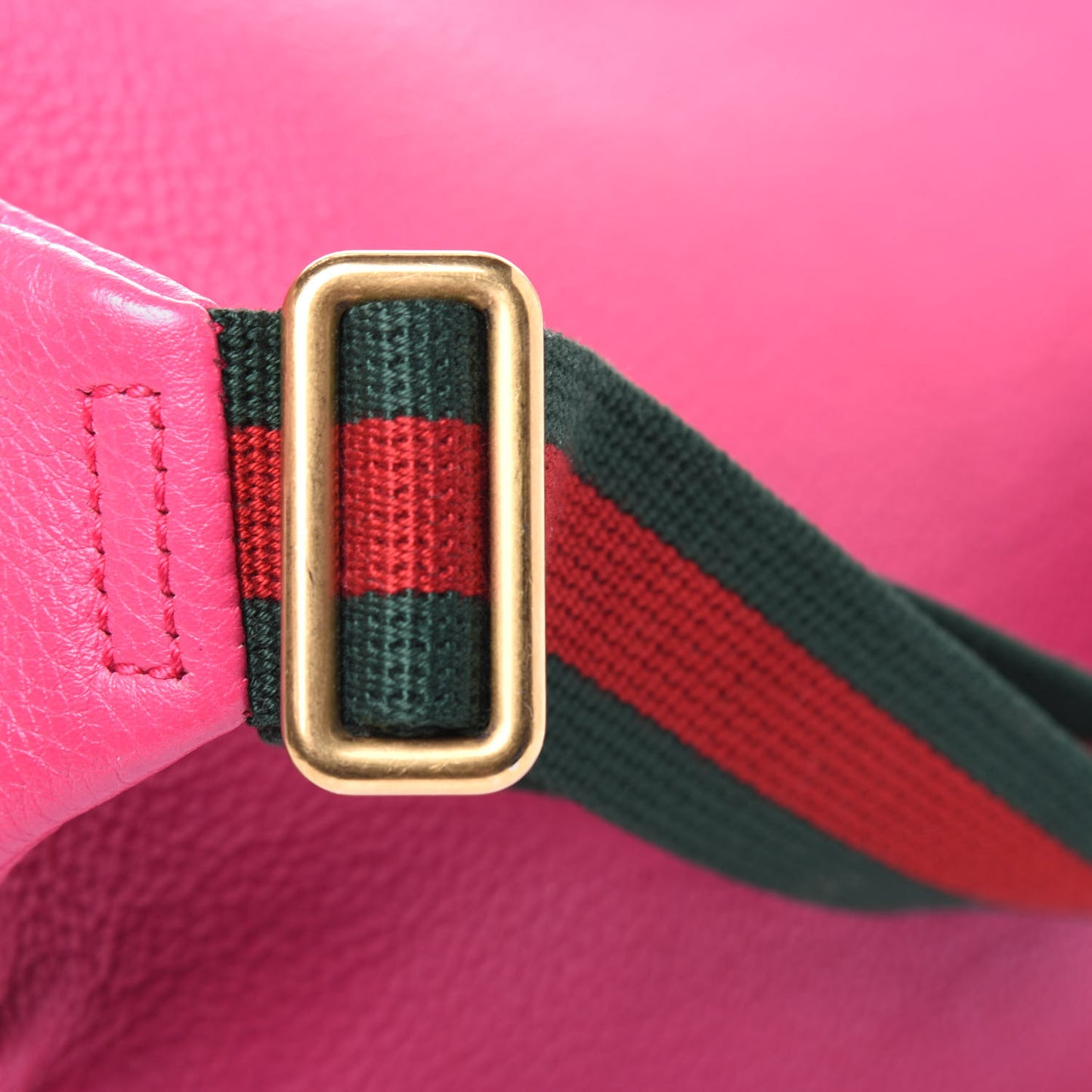 Grained Calfskin Logo Belt Bag Pink