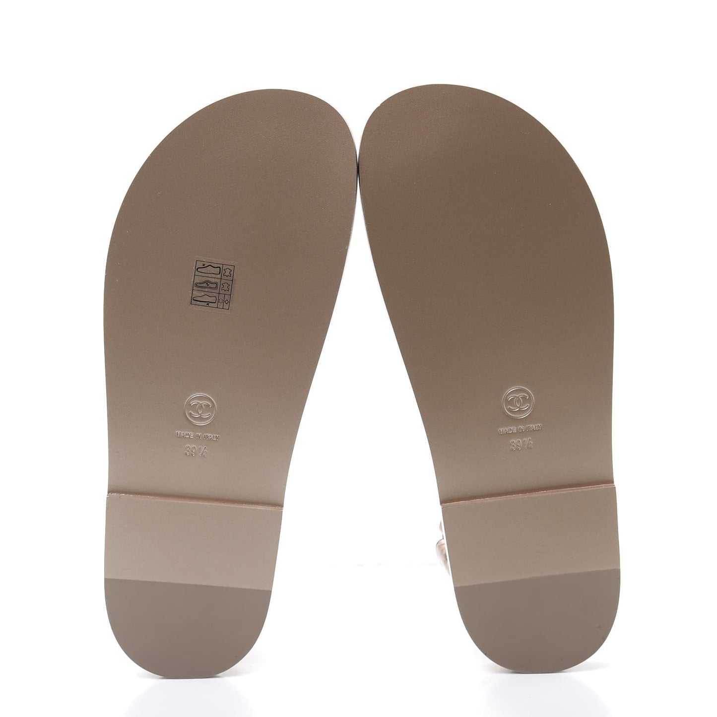 Iridescent Lambskin Quilted Velcro Dad Sandals 39.5 Light Bronze