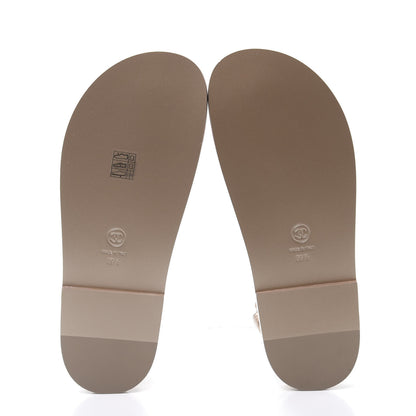 Chanel Iridescent Lambskin Quilted Velcro Dad Sandals 39.5 Light Bronze 5 of 9