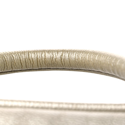 Chanel Metallic Caviar Quilted Bowler Pearl 17 of 17