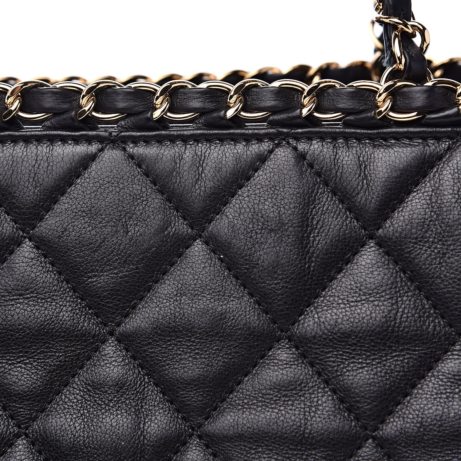 Chanel Calfskin Quilted Small Chain Me Tote Black 13 of 16