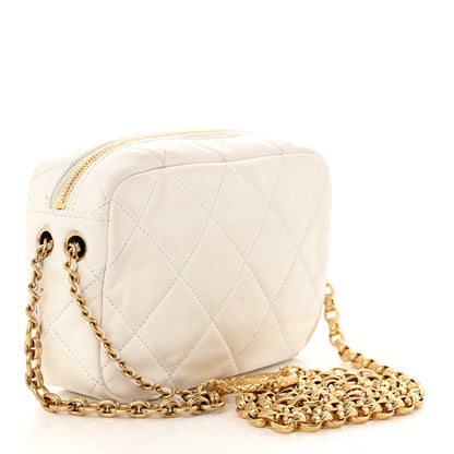 Chanel Lambskin Pearl Quilted CC Mini Camera Case White 3 of 13