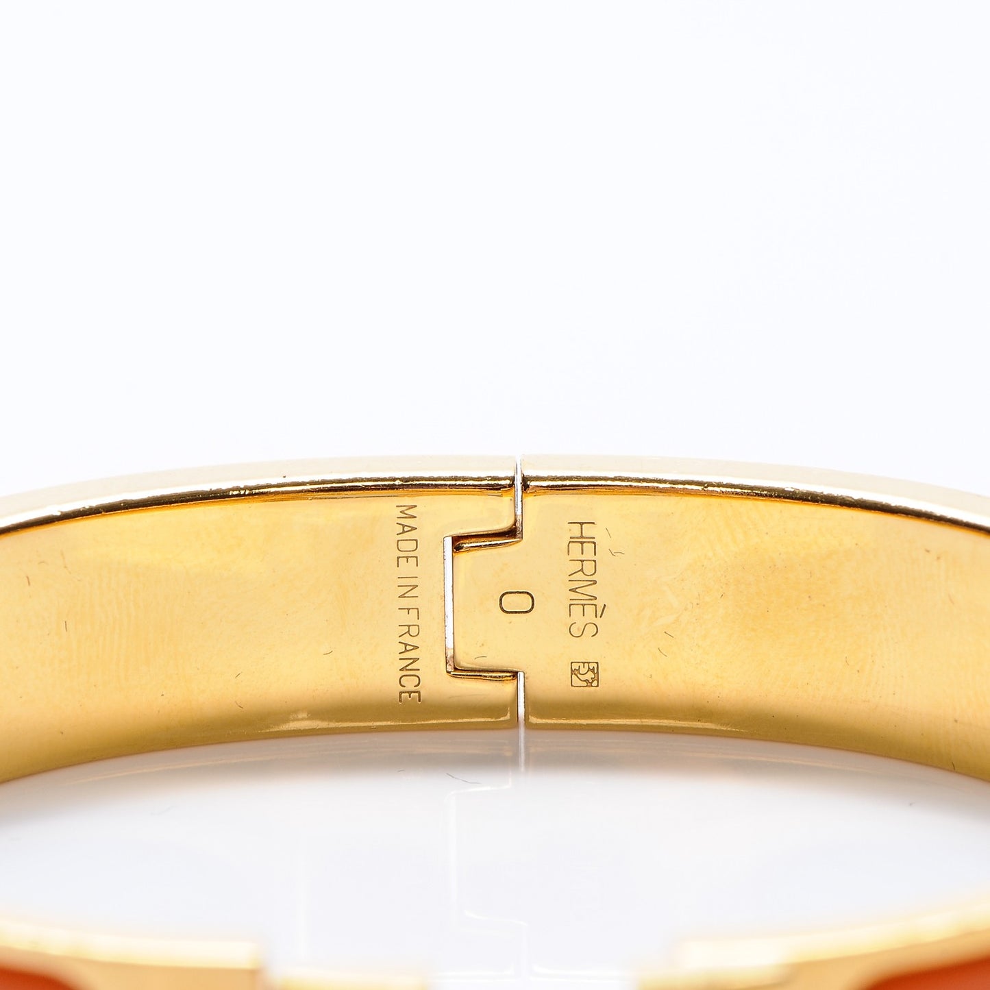 Enamel Narrow Clic Clac H Bracelet PM Orange