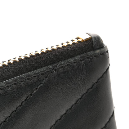 Saint Laurent Calfskin Matelasse Monogram Key Pouch Black 15 of 16
