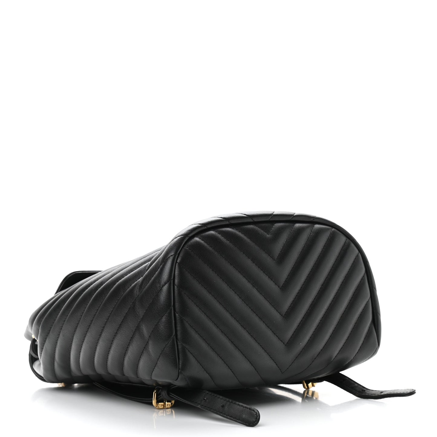 Calfskin Chevron Quilted Small Urban Spirit Backpack Black
