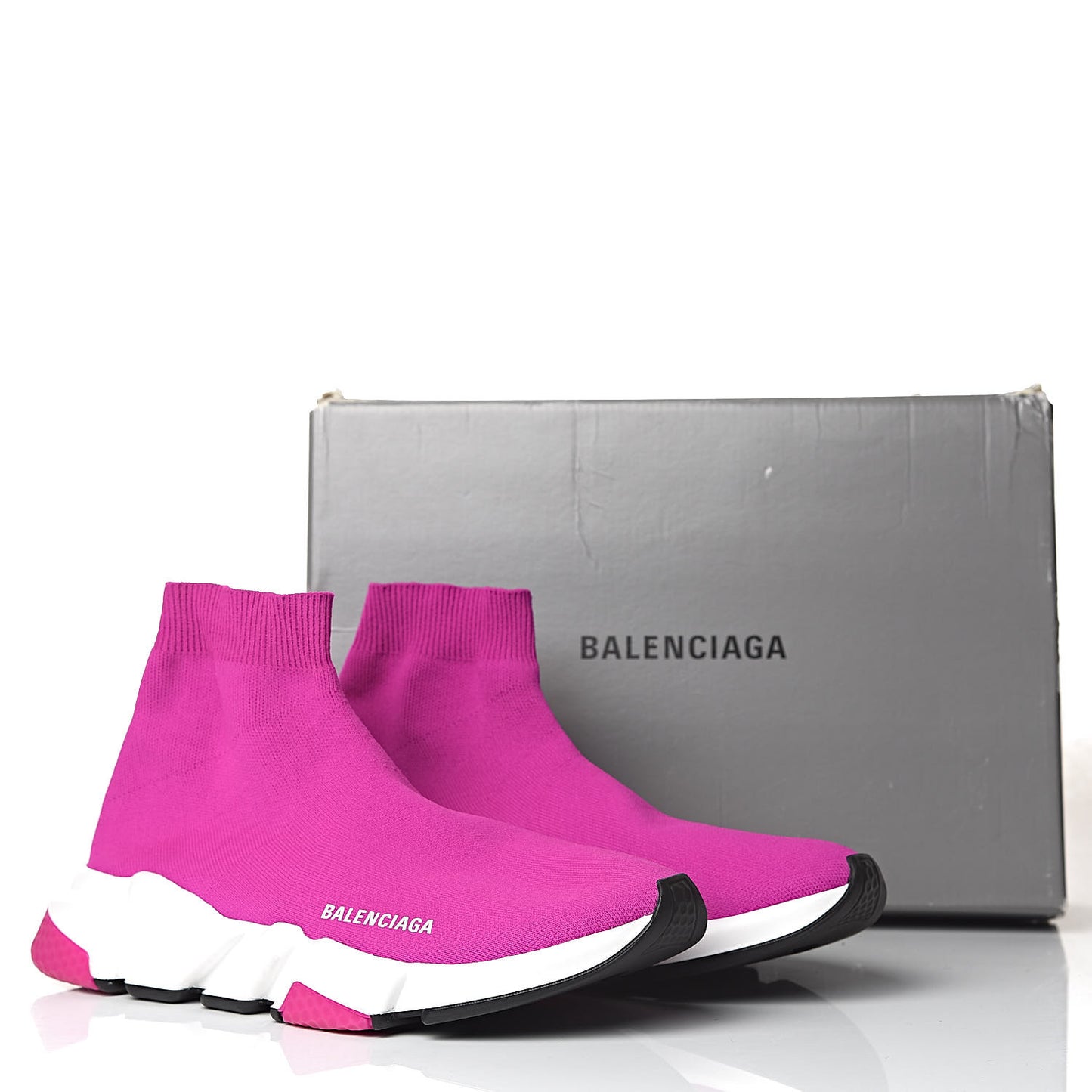 Neoprene Knit Womens Speed Sneakers 41 Fuchsia