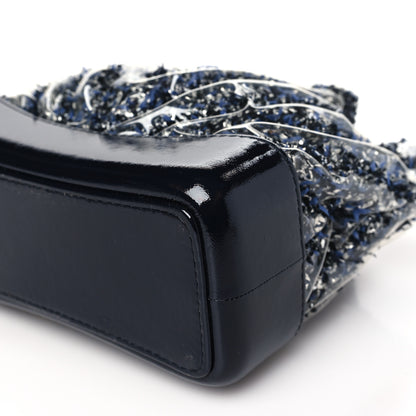 Chanel Tweed PVC Quilted Gabrielle Backpack Navy Black 10 of 10