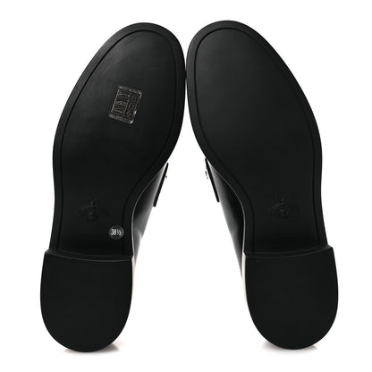 Gucci Calfskin Horsebit Womens Lug Sole Loafers 38.5 Black 7 of 12