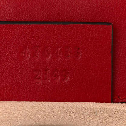 Gucci Calfskin Matelasse Super Mini GG Marmont Shoulder Bag Hibiscus Red 7 of 10