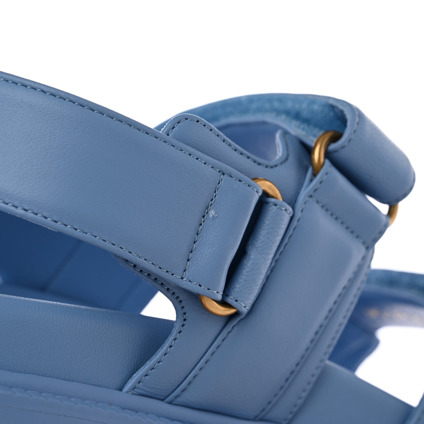 Lambskin Dioract 10mm Sandals 35 Cornflower