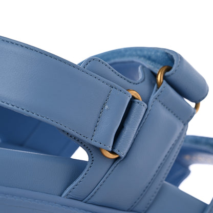 Christian Dior Lambskin Dioract 10mm Sandals 35 Cornflower 10 of 19