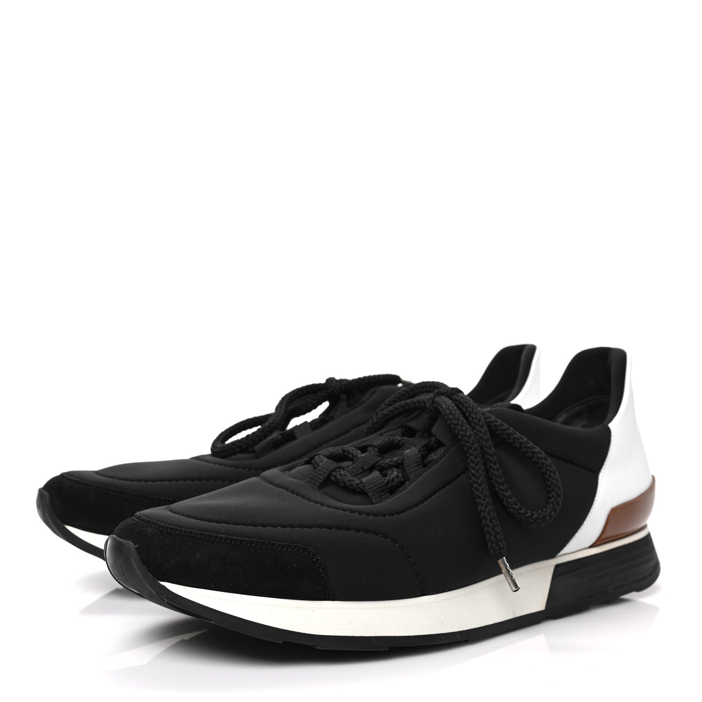 Technical Canvas Mens Miles Sneakers 43.5 Black White