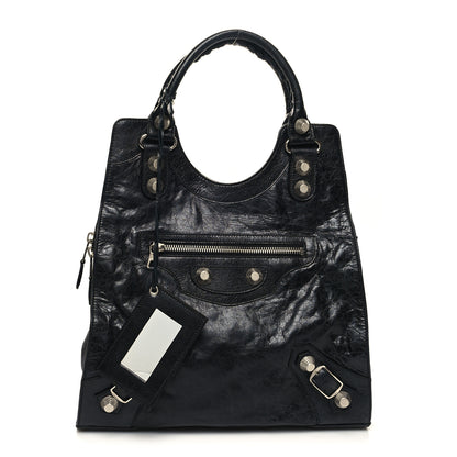 Balenciaga Agneau Giant 21 Silver Hardware Folder Black 1 of 11