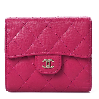 Chanel Caviar Quilted Compact Flap Wallet Pink 1 of 9