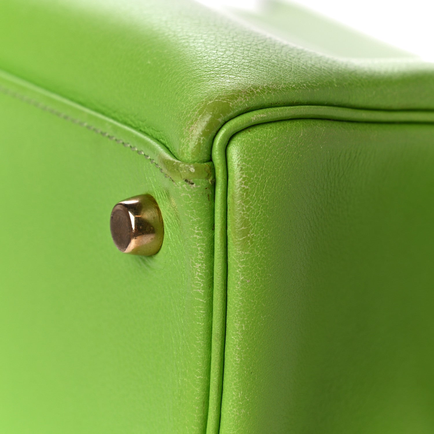 Hermes Veau Gulliver Kelly Retourne 32 Vert Cru 12 of 25