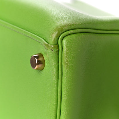 Hermes Veau Gulliver Kelly Retourne 32 Vert Cru 12 of 25