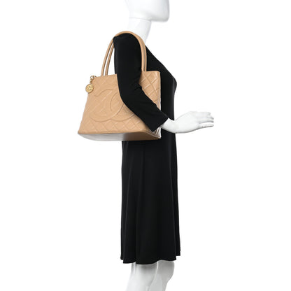 Chanel Caviar Quilted Medallion Tote Beige 2 of 10