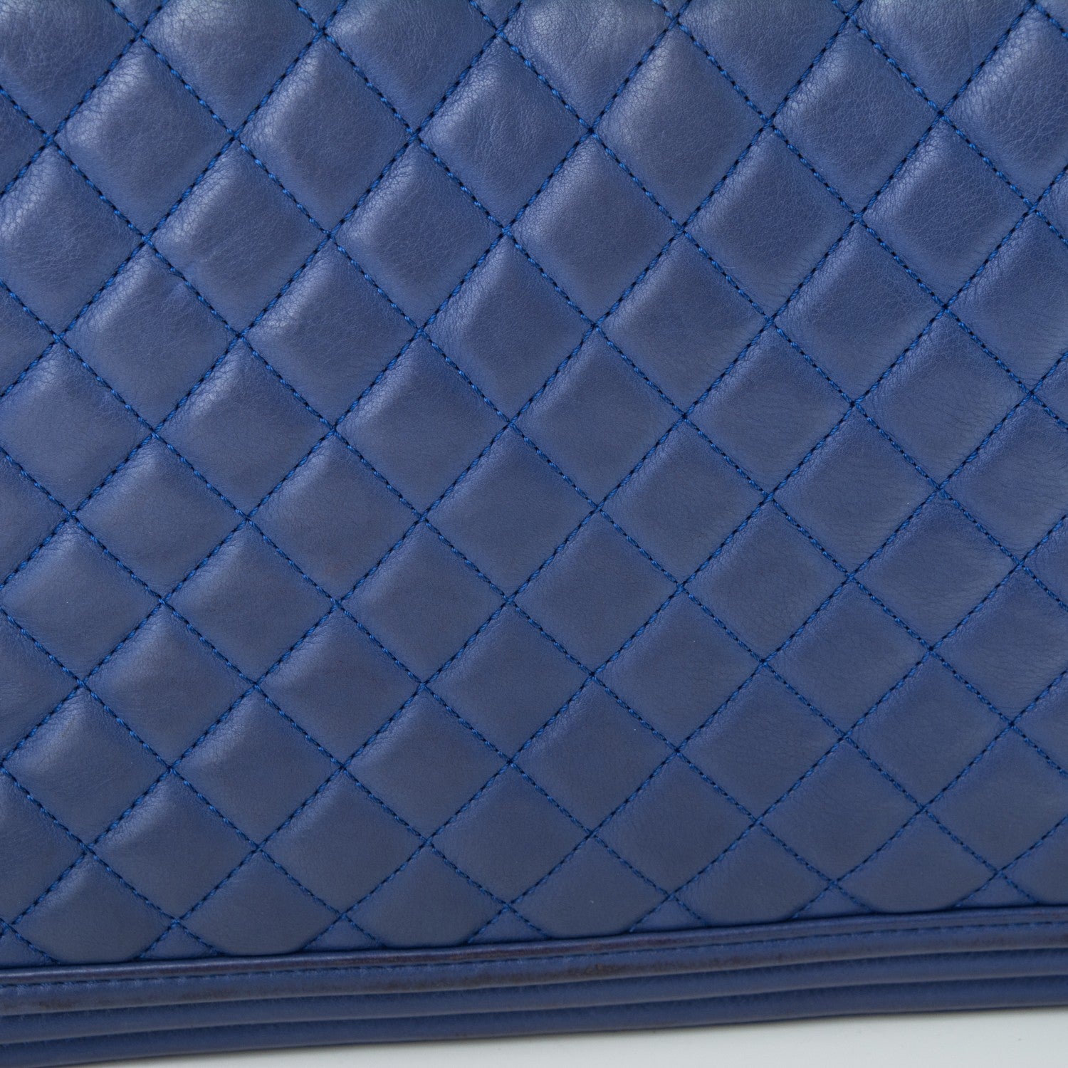 Chanel Calfskin Quilted Large Boy Flap Blue 13 of 14