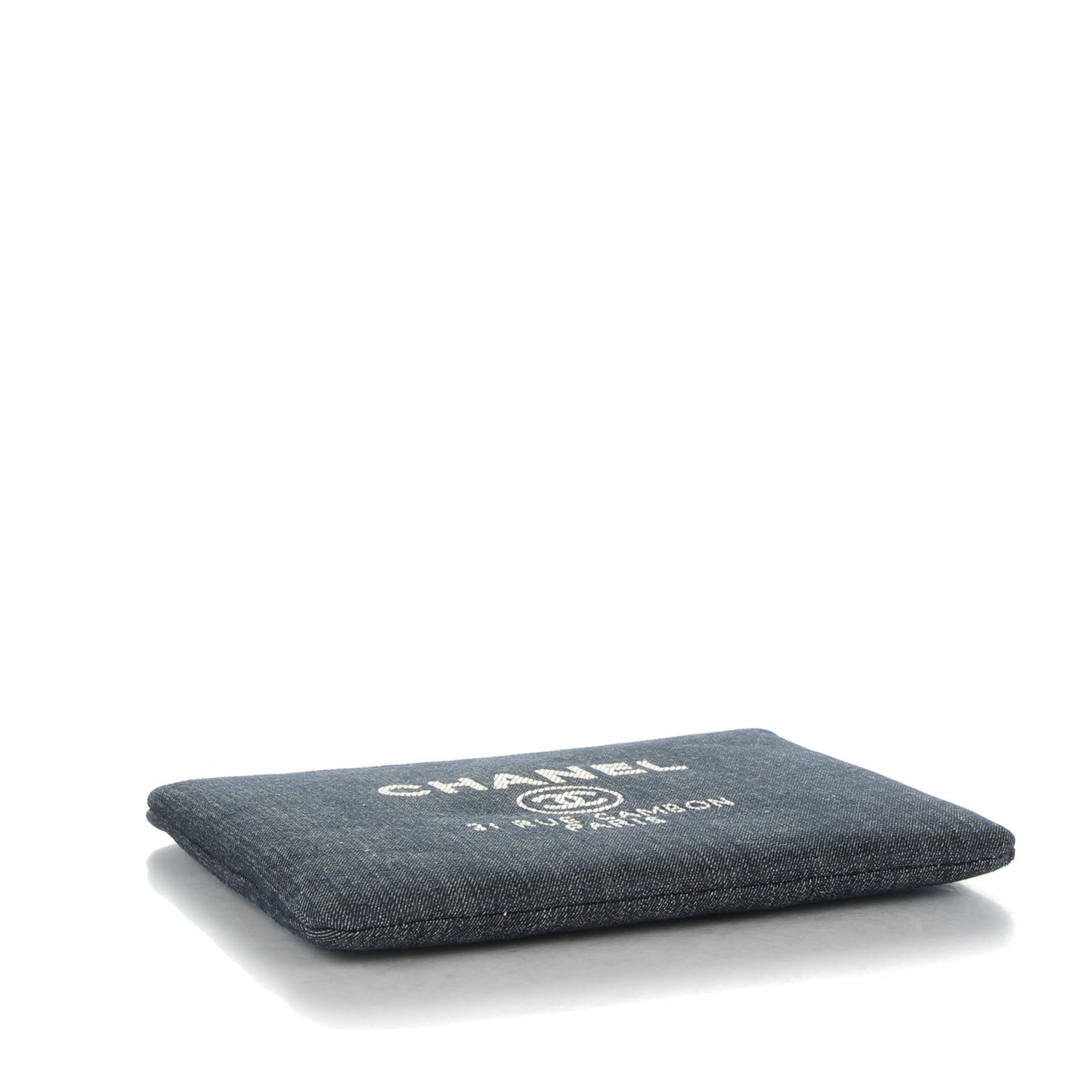 Denim Large Deauville Pouch Dark Blue