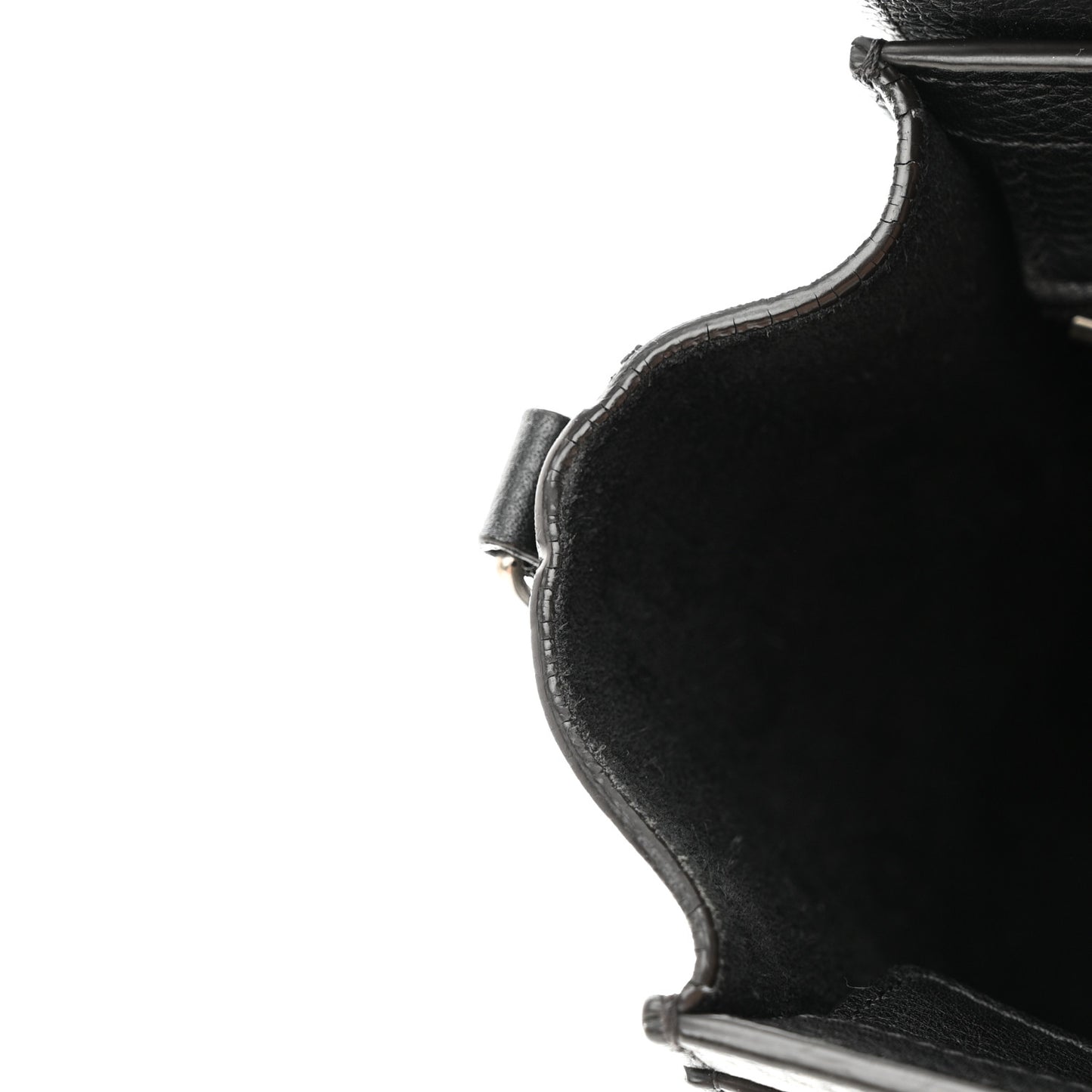 Drummed Calfskin Nano Luggage Black