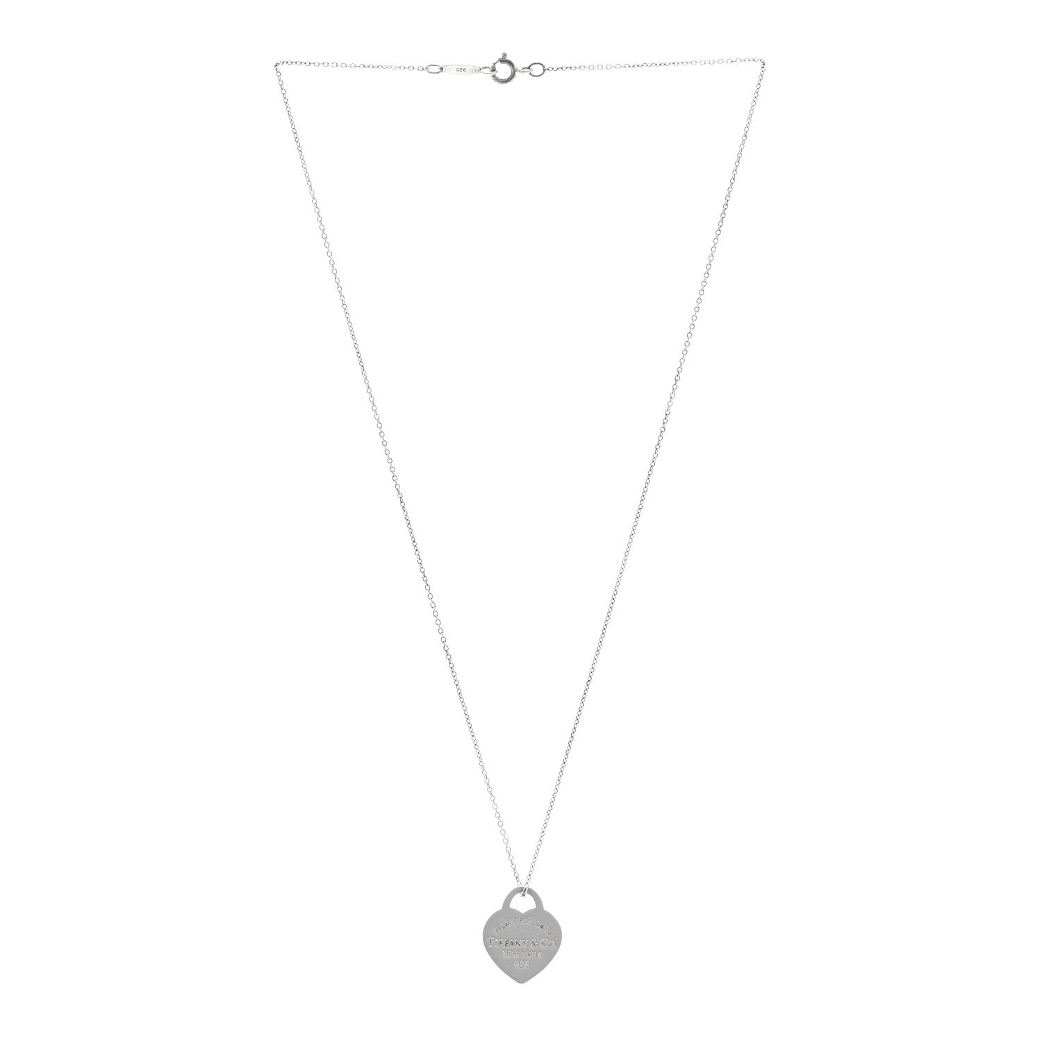 Tiffany Sterling Silver Small Return To Tiffany Heart Pendant Necklace 3 of 5