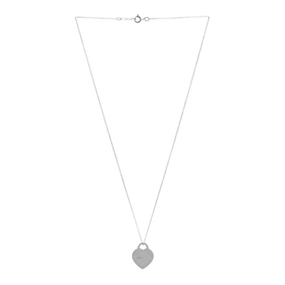Tiffany Sterling Silver Small Return To Tiffany Heart Pendant Necklace 3 of 5