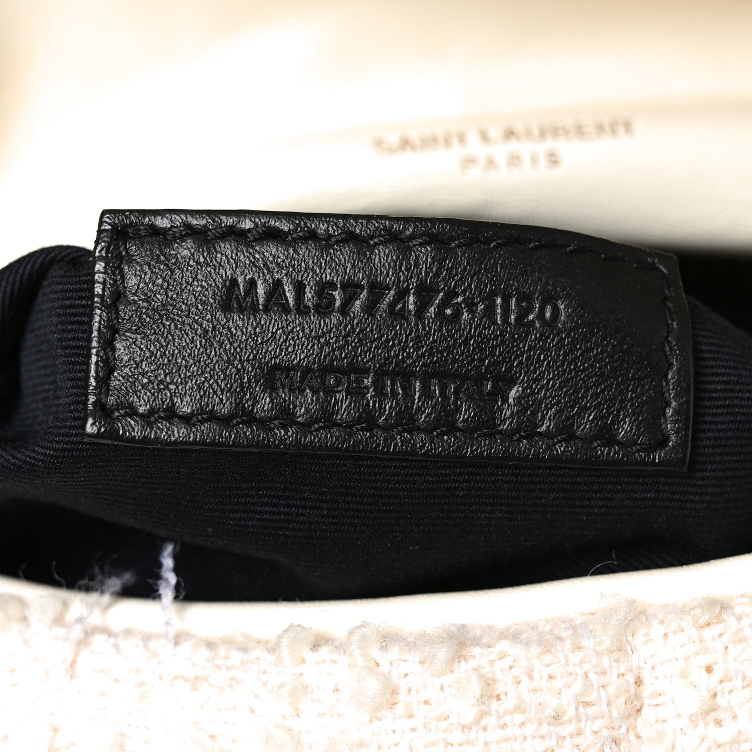 Saint Laurent Boucle Tweed Quilted Small Loulou Puffer Monogram Chain Satchel Crema Soft 7 of 10
