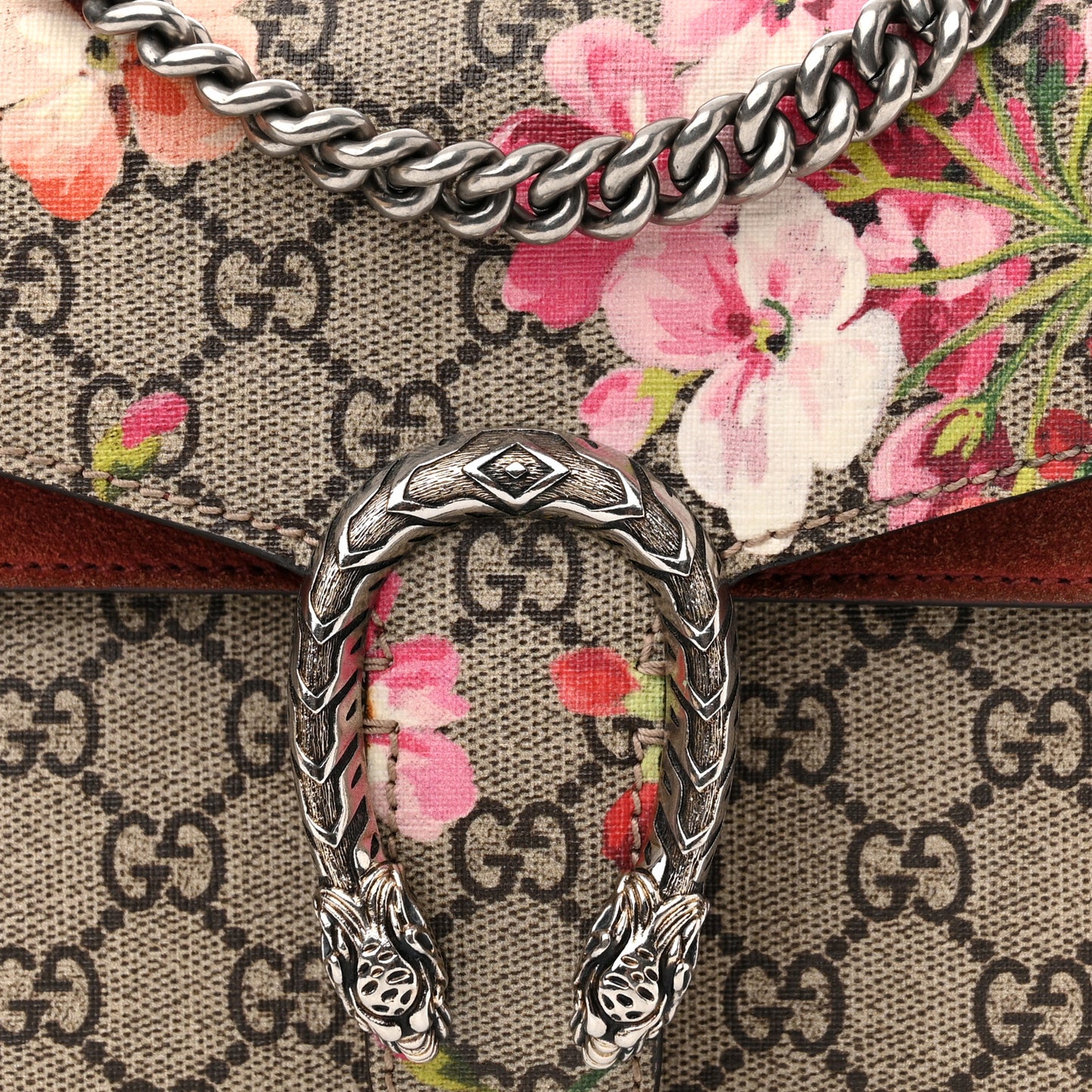 GG Supreme Monogram Blooms Mini Dionysus Shoulder Bag Beige Multicolor Dry Rose