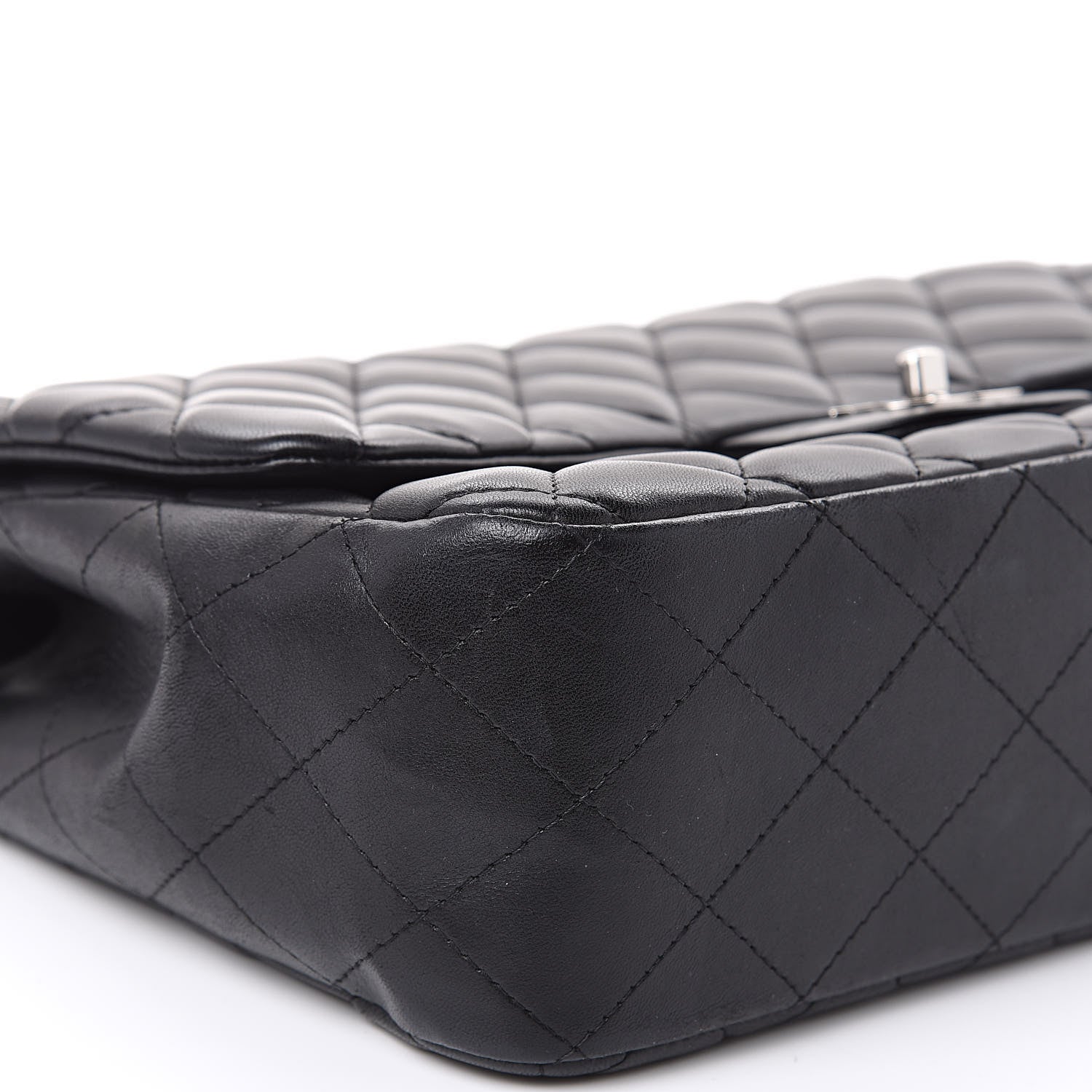 Chanel Lambskin Quilted Jumbo Single Flap Black 8 of 16