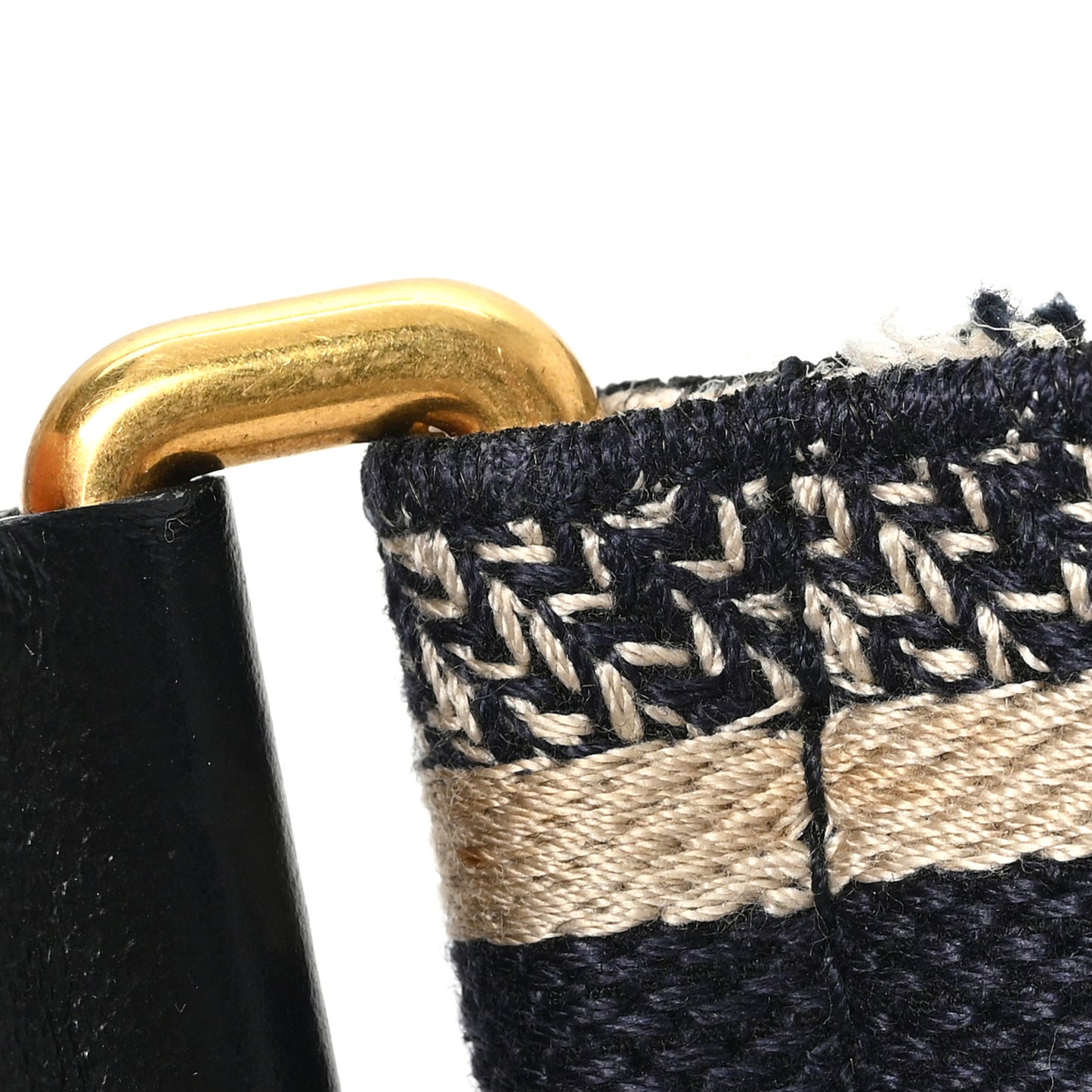 Canvas Embroidered Shoulder Strap Blue