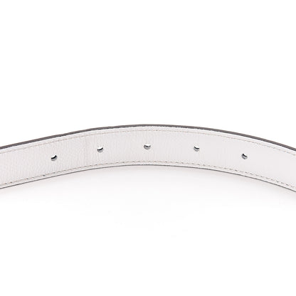 Hermes Swift Epsom 24mm Guilloche H Belt 80 Black White 5 of 7