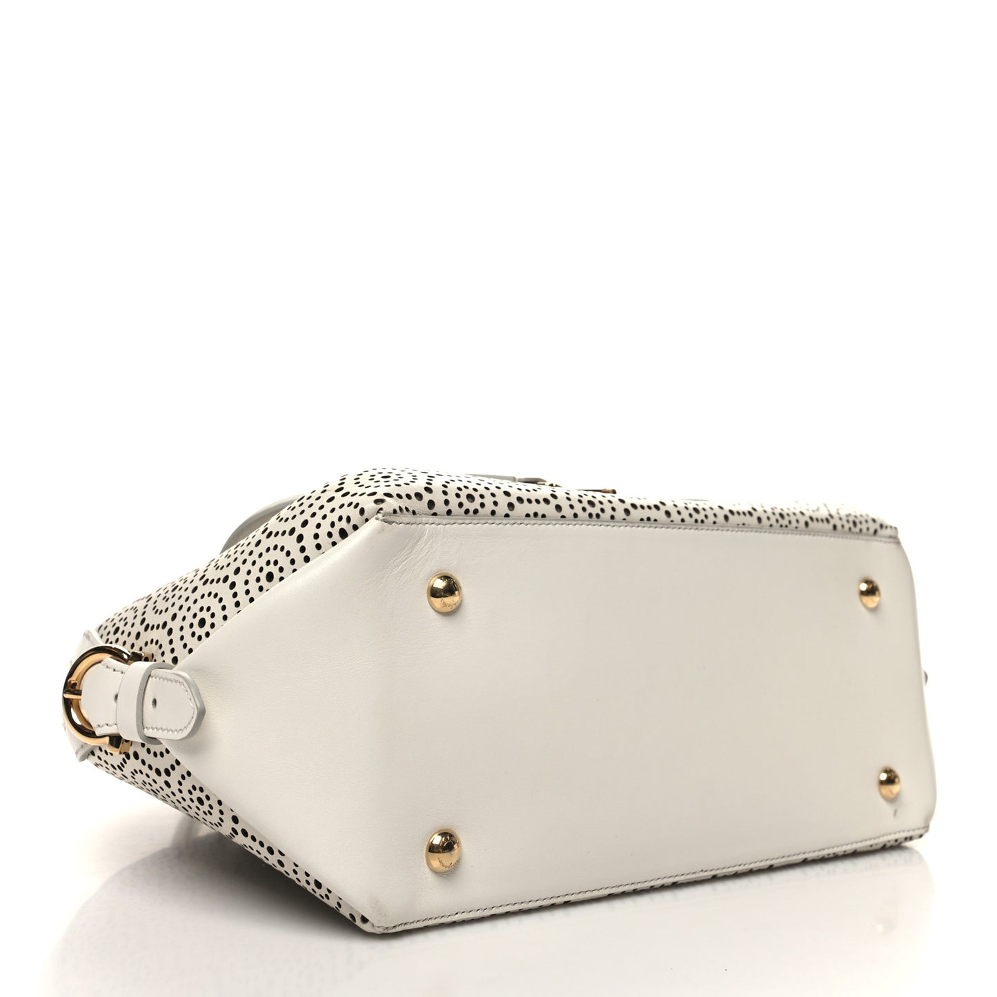 Calfskin Perforated Fiamma Bag White