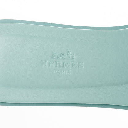 Hermes Epsom Oran Sandals 37.5 Vert Embrun 7 of 8
