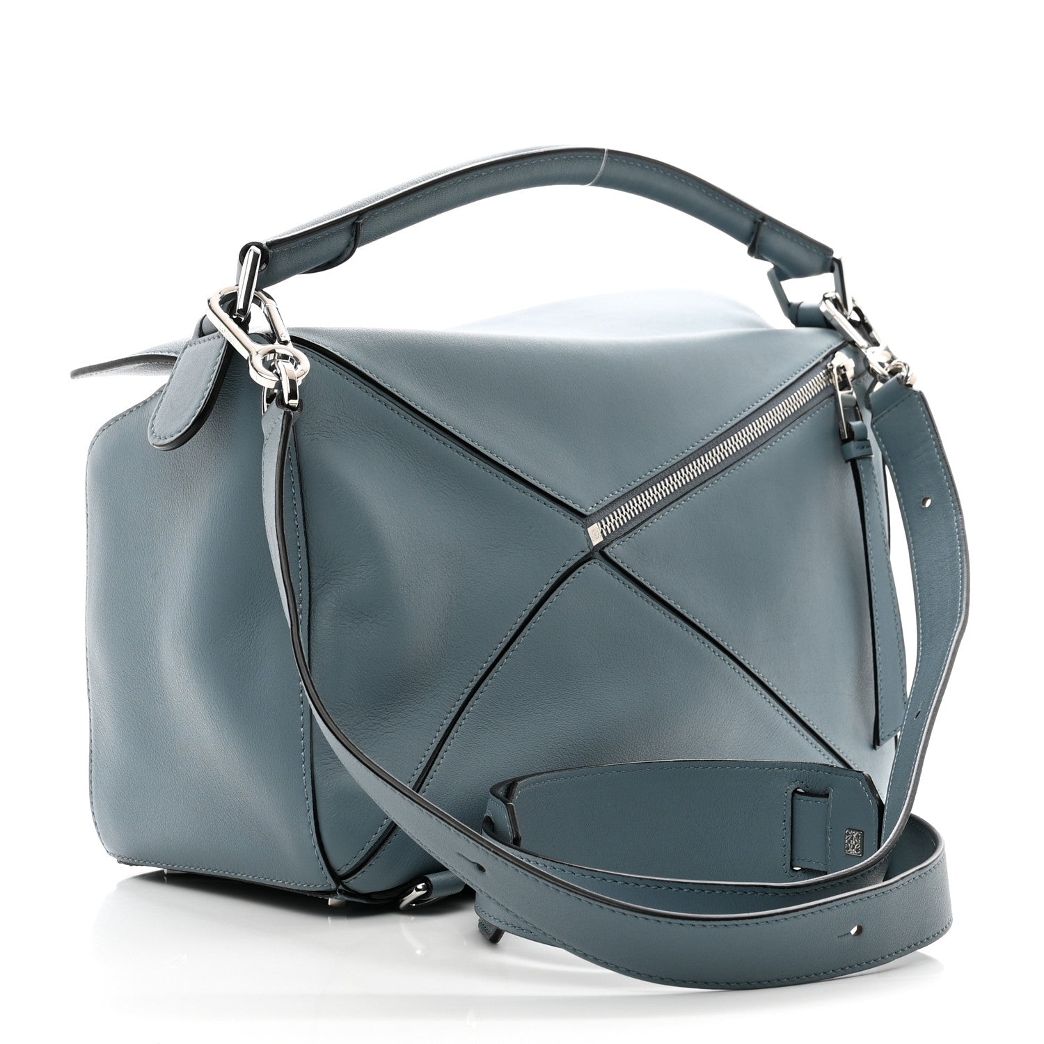 Loewe Calfskin Medium Puzzle Bag Stone Blue 3 of 9