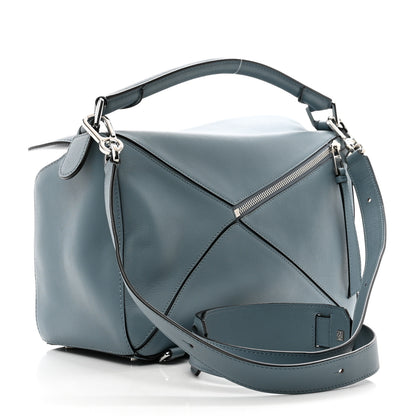 Loewe Calfskin Medium Puzzle Bag Stone Blue 3 of 9