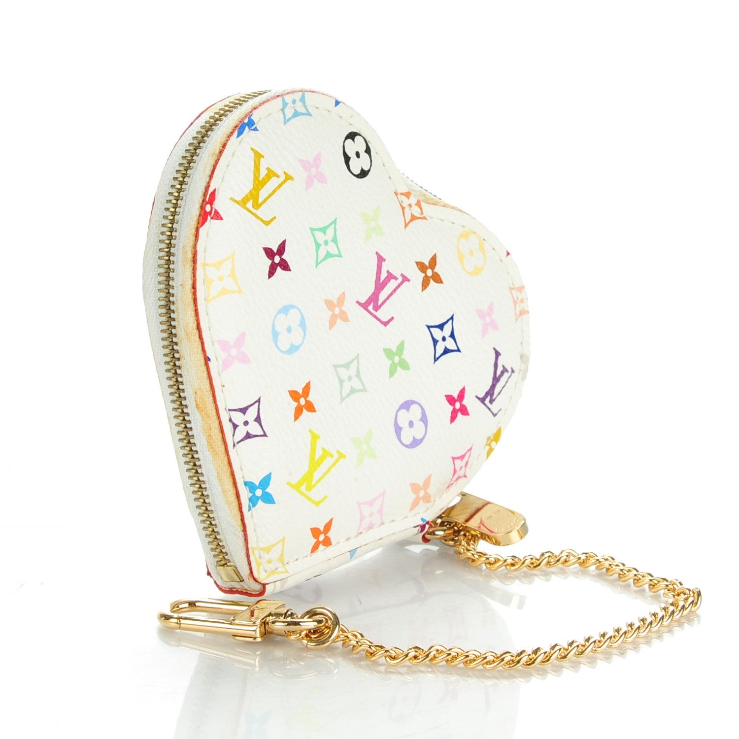 Louis Vuitton Monogram Multicolor Coeur Heart Coin Purse White 3 of 8