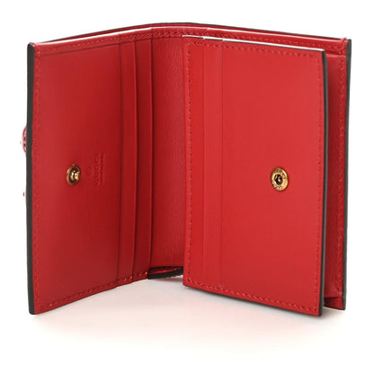 Gucci GG Supreme Monogram Cherry Embellished Card Case Wallet Hibiscus Red 5 of 7