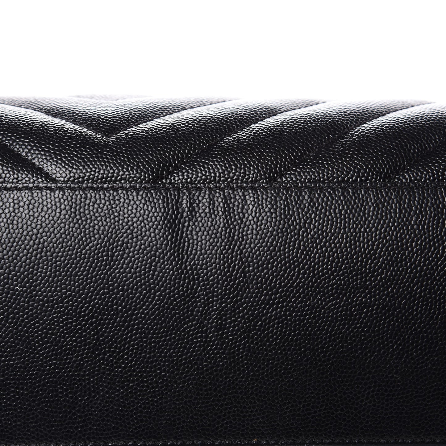 Grain De Poudre Matelasse Chevron Monogram Shopping Bag Black
