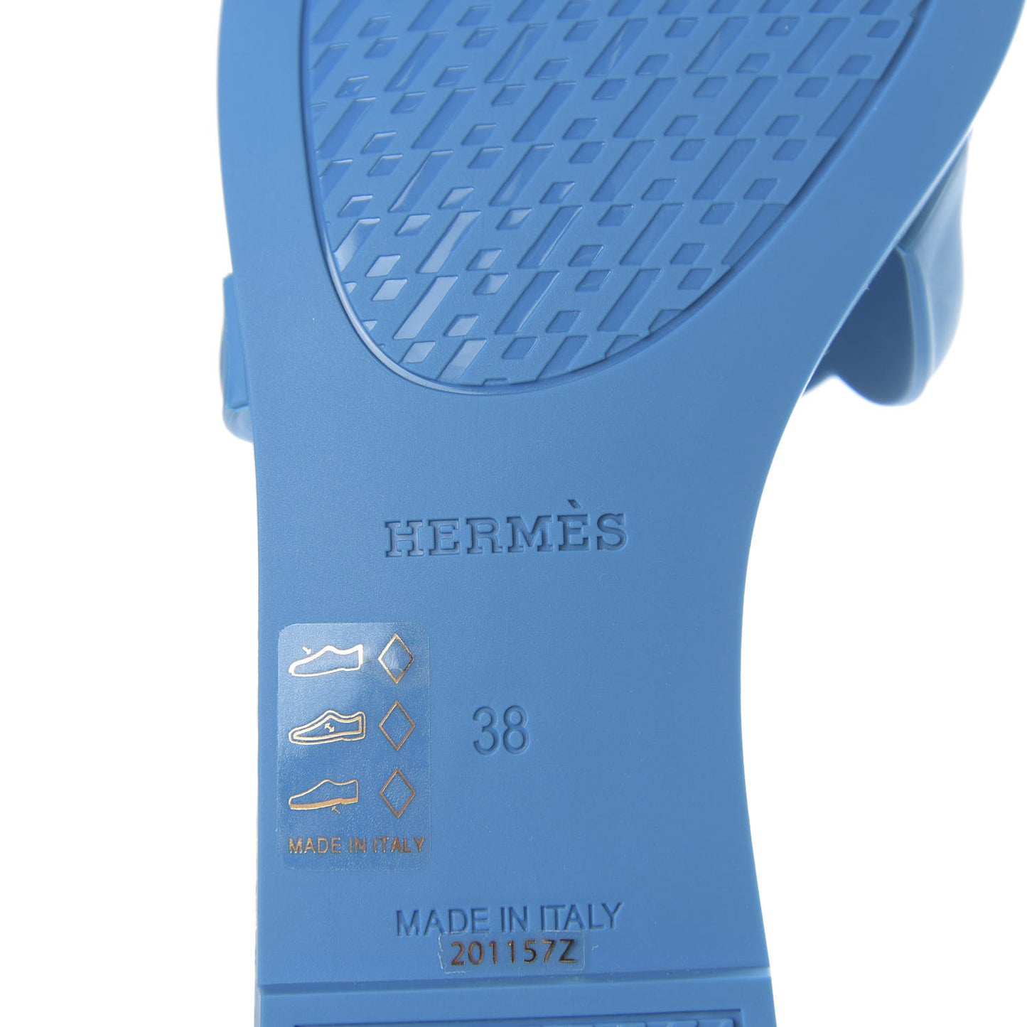 Rubber Aloha Sandals 38 Bleu Vif
