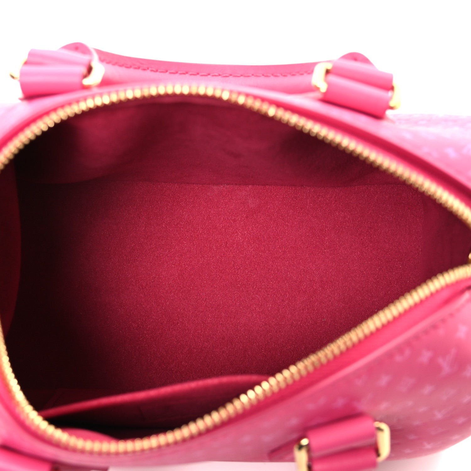 Louis Vuitton Calfskin Nanogram Embossed Speedy Bandouliere 20 Rose 5 of 9