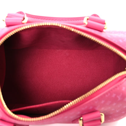 Louis Vuitton Calfskin Nanogram Embossed Speedy Bandouliere 20 Rose 5 of 9