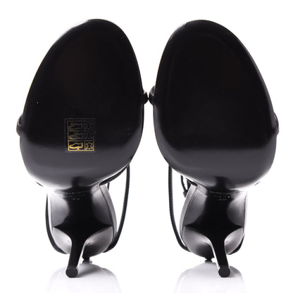Saint Laurent Calfskin Cassandra 110 Sandals 39 Black 5 of 8