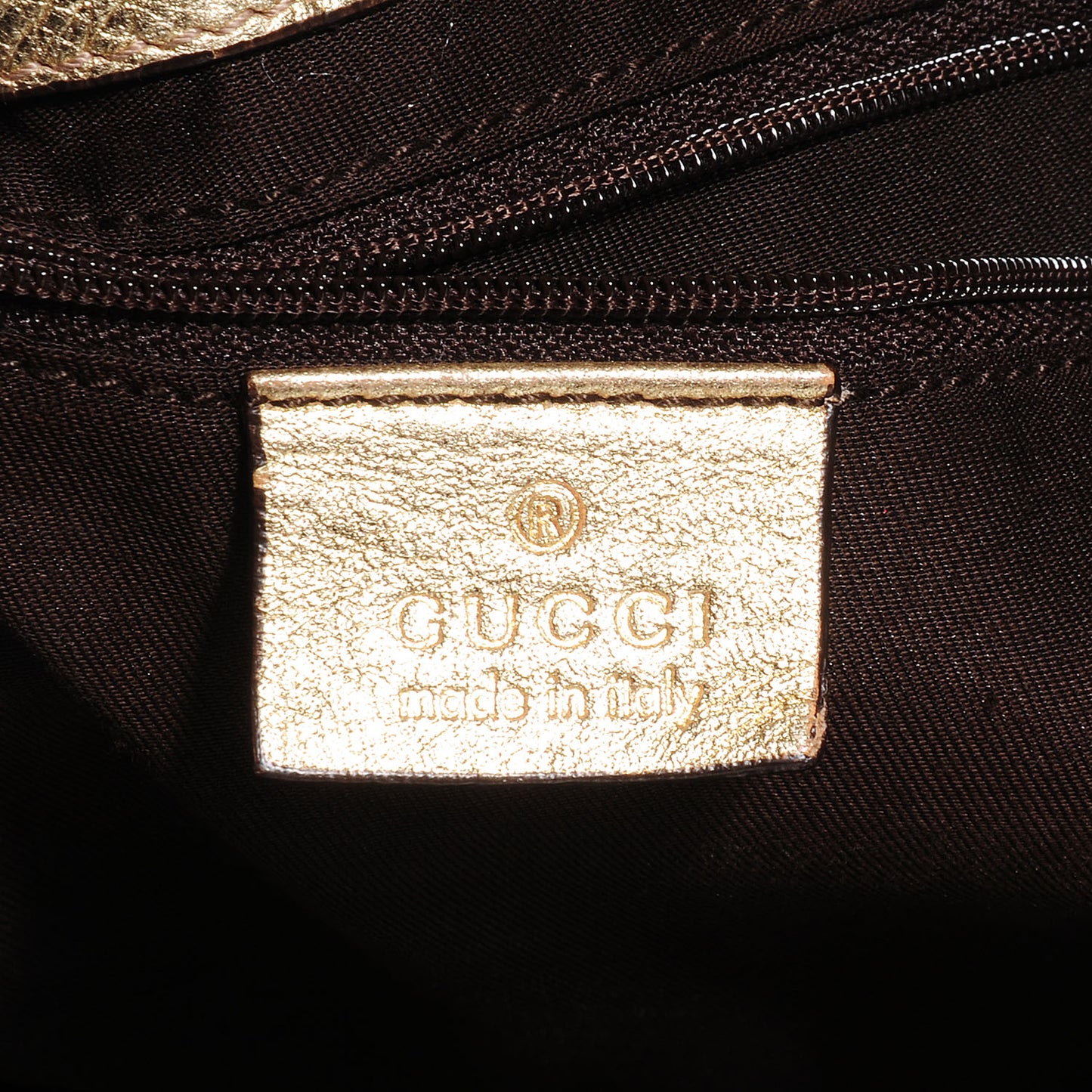 Monogram Large D Gold Shoulder Bag Metallic Gold